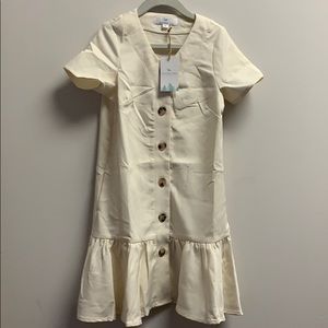 Brand new cream Peyton Bre button down dress 6